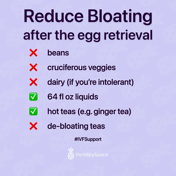 How to make bloating go away after egg retrieval