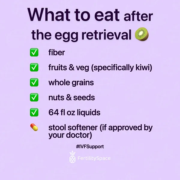 What to eat after the egg retrieval